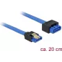 SATA cable DeLOCK 84971 0.2 m SATA 7-pin SATA 22-pin + Molex 4-pin Black Blue