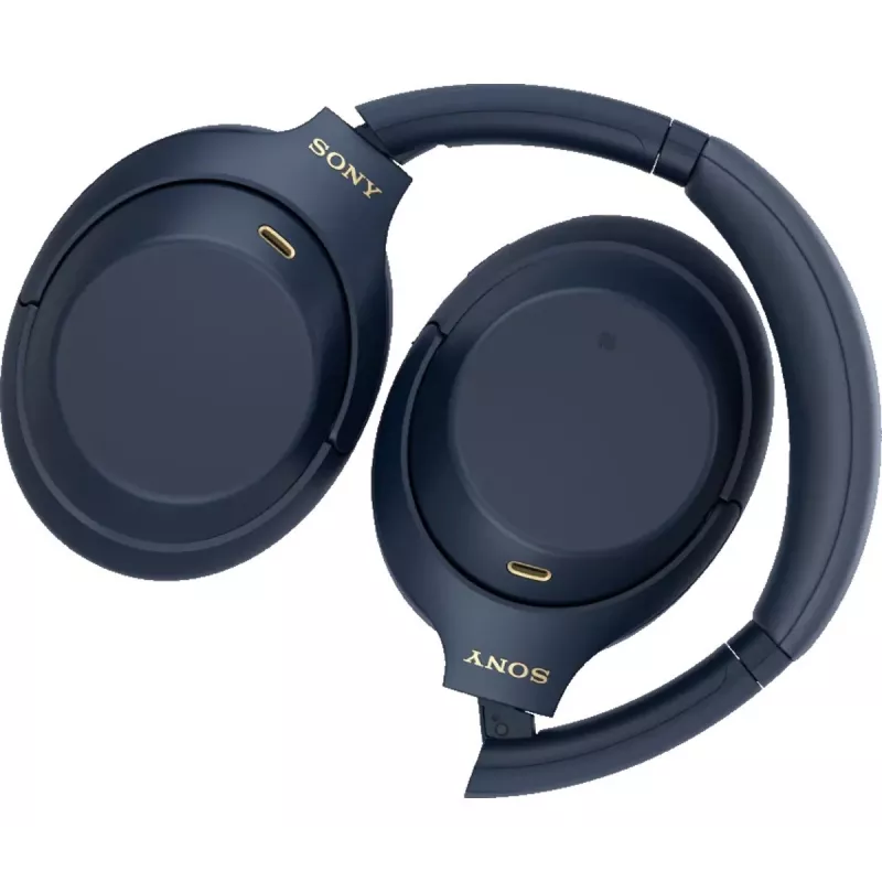 Headphones Sony WH1000XM4L.CE7, circumaural, wired & wireless (Bluetooth, USB-C), blue, head-band wearing style