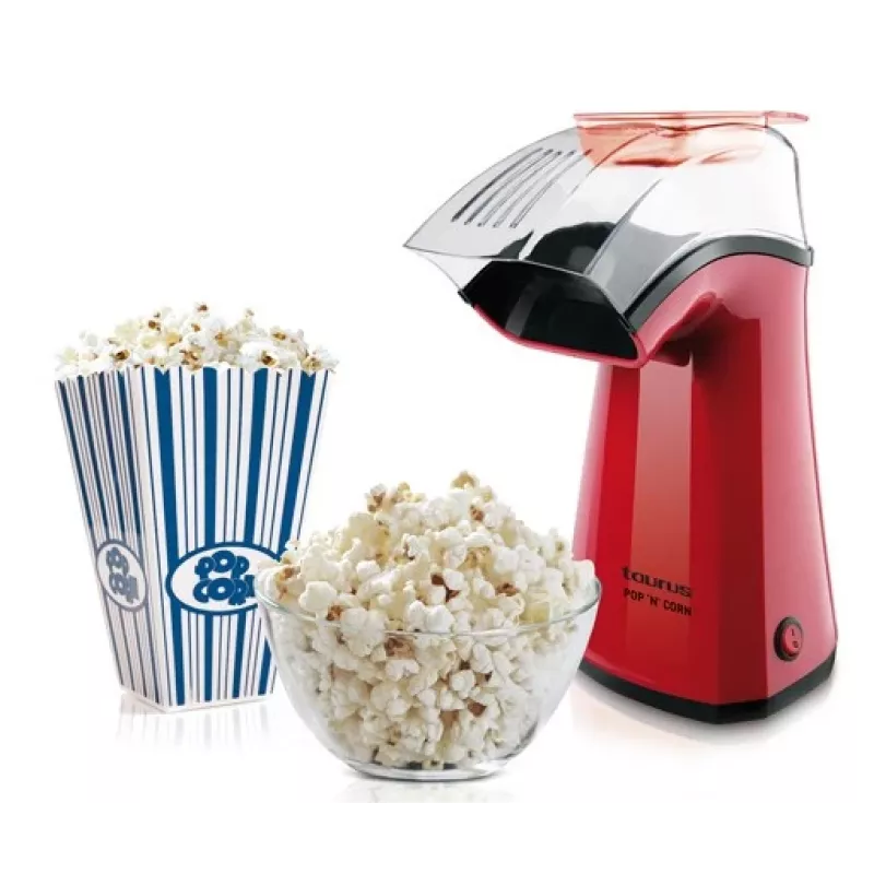 Popcorn popper Taurus 968375000 S7600343 — 1100 W, transparent lid, 3 min prep