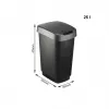 rotho Twist 25 L rectangular polypropylene storage container — 25 L, 476×333×252 mm, black