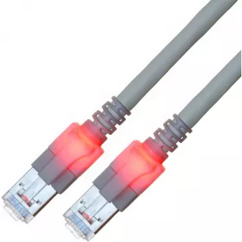 EasyLan saCon DualBoot LED-Patch Cable S/FTP Cat.6 0.5m Grey - Network - FTP