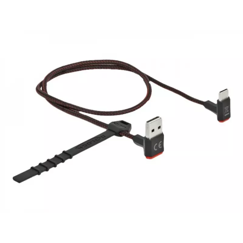 USB Cable DeLOCK EASY-USB 2.0 Type-A male to Type-C male angled 0.5m black