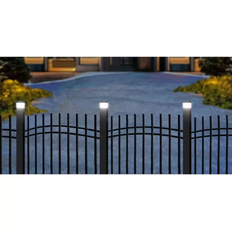 GB128 LED solar lamp fence post garden light, Black - Green Blue