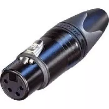 Neutrik XLR-Connector Socket, straight Number of Poles: 4 Black NC4FXX-B 1 pc(s) (NC4FXX-B)