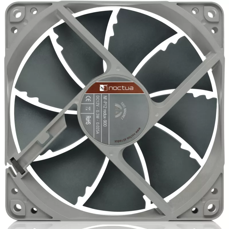 Noctua fan NF-P12 REDUX-900 — 120×25 mm, 900 RPM, 12V, 92.3 m³/h, 19.8 dB