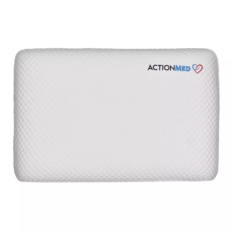Orthopedic pillow ActionMed PO300AM — rectangular standard contour, medium firmness, foam filler, washable cover