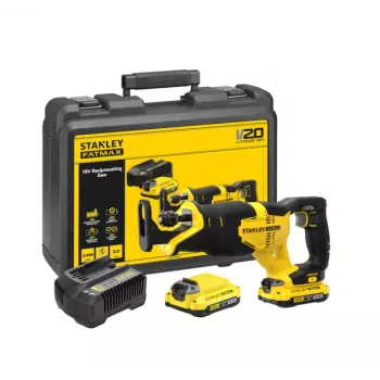 Reciprocating Saw STANLEY 20V Max with 2 x 2.0Ah Batteries and Carry Case