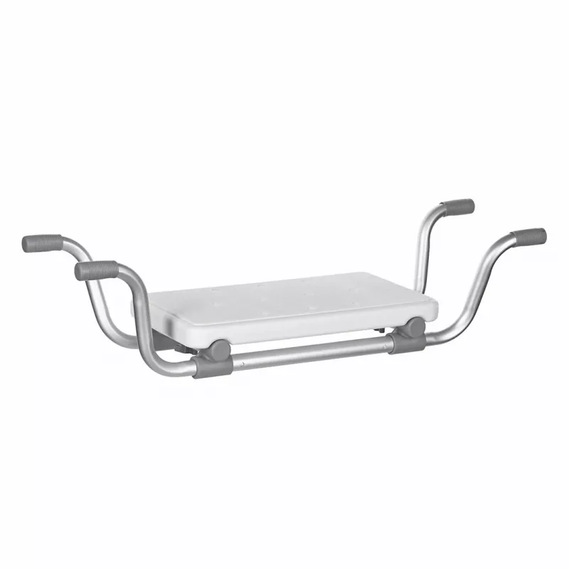 Bath bench ActionMed LW200AM recessed bathtub design, technopolymer, silver, slip-resistant, horizontal adjustment