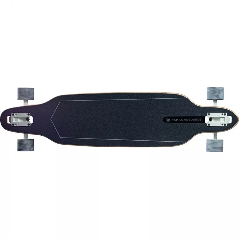 Longboard RAM Solitary Blanc de blanc — RAM longboard, white/grey finish