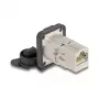 DeLOCK 67061 D-Type RJ45 Cat.6A STP built-in coupler with protective cap, IP66