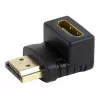 HDMI gender changer GEMBIRD A-HDMI90-FML, HDMI to HDMI, right-angle 90° adapter, black