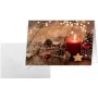 Greeting Cards sigel DS093 — Red Christmas Candle motif, A6 size, blank inside