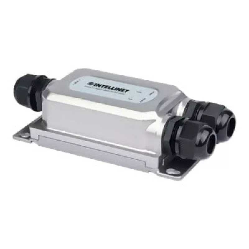 Intellinet Outdoor Vandalproof Gigabit PoE++ Injector, One 60 W Port, IEEE 802.3bt (4PPoE) Compliant, IP67 Waterproof, IK10 Vandalproof, Metal Housing