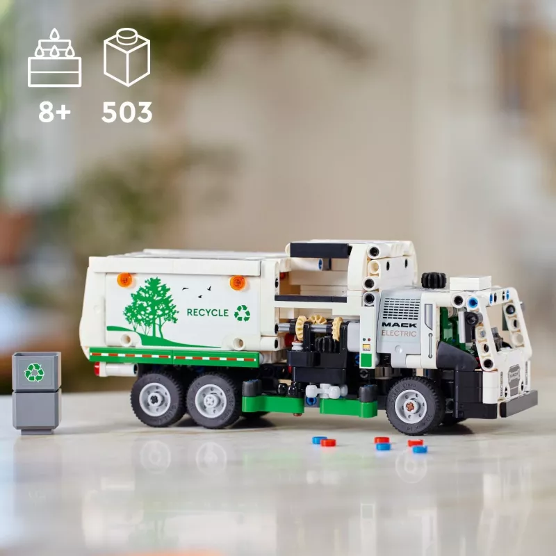 Construction toy LEGO Technic Mack LR Electric Garbage Truck 42167 — 503 pieces, motorized, size 230×80×90 mm