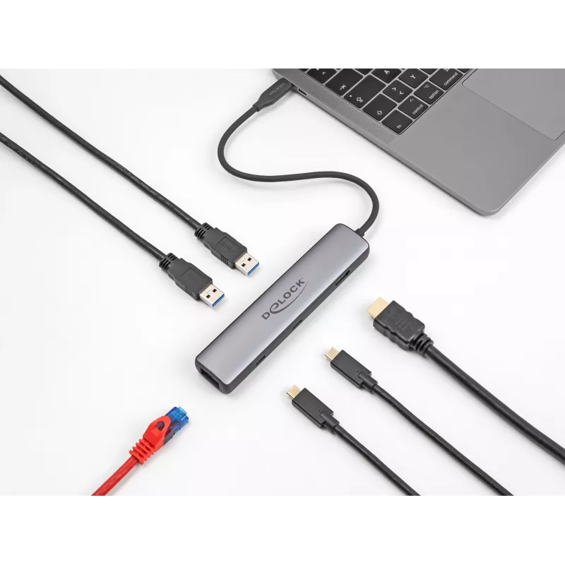 DeLOCK USB Type-C Docking Station 8K HDMI USB 10 Gbps 2.5 Gigabit LAN PD 100W