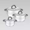 MAESTRO MR-3522-6M-BLACK 6 piece pot set