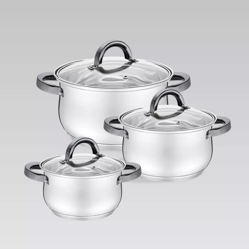 MAESTRO MR-3522-6M-BLACK 6 piece pot set