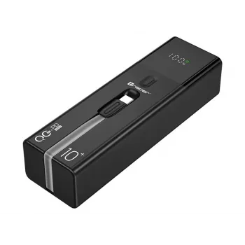 Portable Power Bank TRACER Quant 10000 mAh Li-Ion, PD & QC3.0, 3 ports (2×USB-C, 1×USB-A), 100W, Black