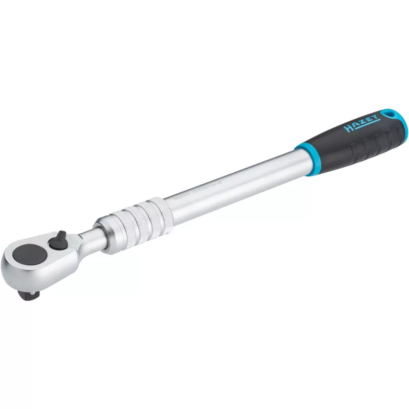 HiPer Fine-Tooth Reversible Ratchet 916HPLG, 1/2 (black/Blue, extendable, Operating Angle 4°, Ball Lock)
