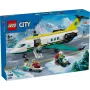 LEGO City Emergency Plane 60465 – small rescue aircraft building set, 403 pieces, 4 minifigures, age 6+