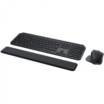 Logitech MX Keys S Combo keyboard Mouse included Office RF Wireless + Bluetooth QWERTZ Swiss Graphite
