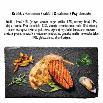 PAKA ZWIERZAKA Rabbit with salmon M - dry dog food - 9kg