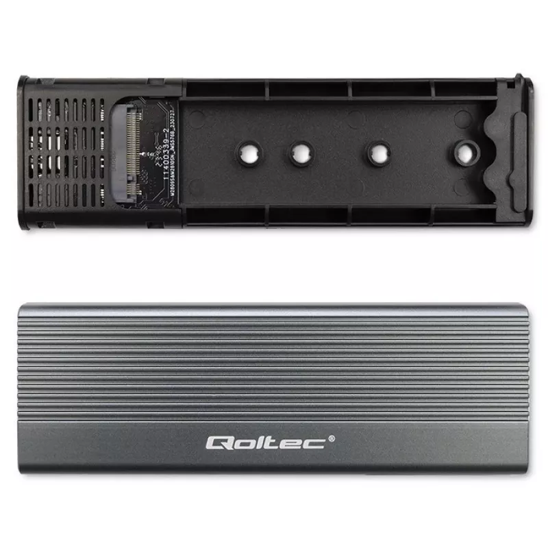 Qoltec Enclosure for SSD M.2 drive,SATA,NGFF,USB C