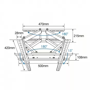TB TV-Wall Mount TB-43P 26-55 55 Kg VESA 400x400 (TB-43P)