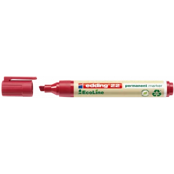 Permanent marker Edding 22 EcoLine Chisel tip Red