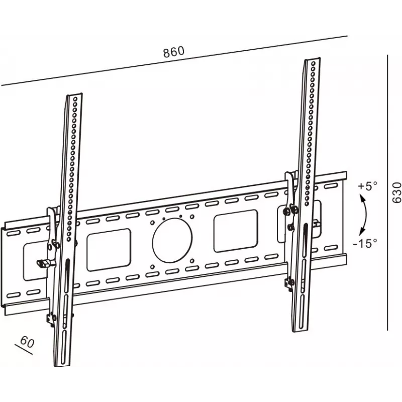 TV mount TB TB-851 for TVs up to 100 inches, max load 90 kg, VESA 800x600