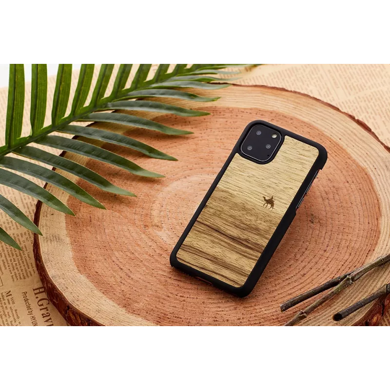 Smartphone case man and wood for iPhone 11 Pro Max — terra black