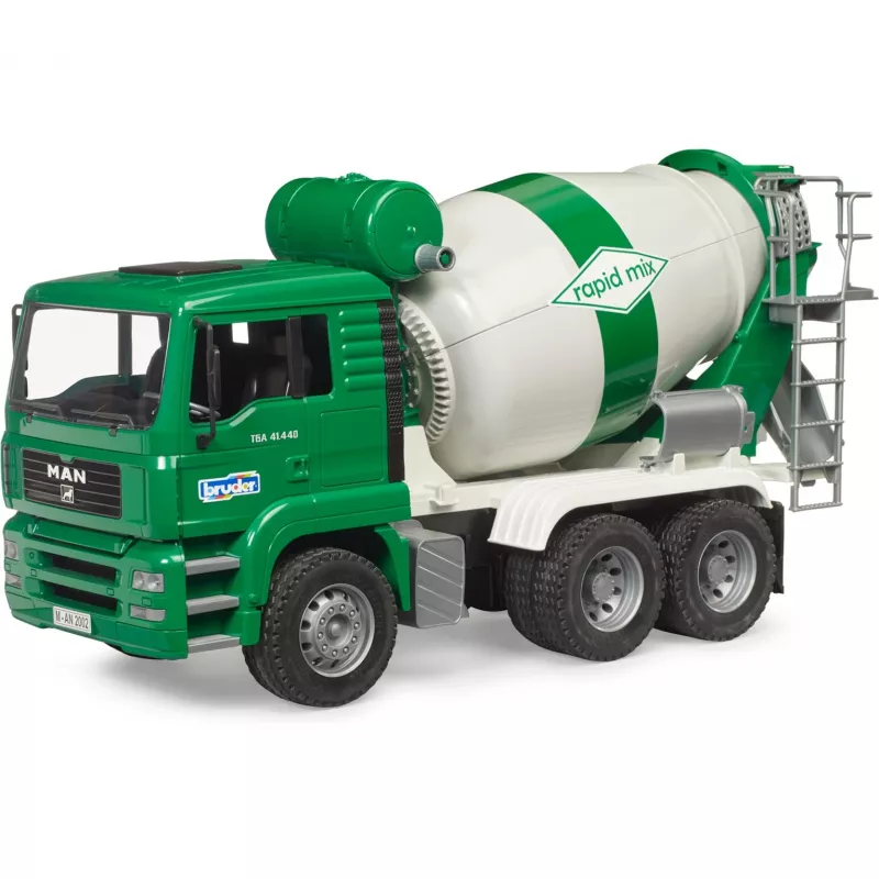 MAN TGA Concrete mixer white and green BRUDER