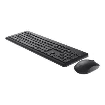 DELL Keyboard and Mouse - KM3322W - Ukrainian (QWERTY), Full-size (100%), Wireless, RF Wireless, QWERTY, Black, Mouse included