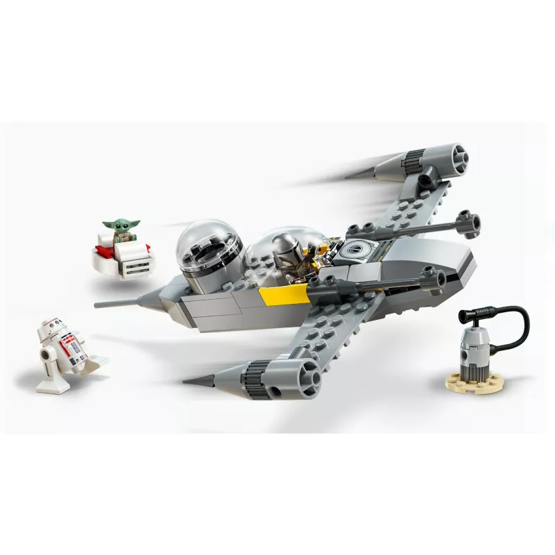 LEGO Star Wars set 75410 N-1 Starfighter model with 92 pieces, minifigures Mando and Grogu