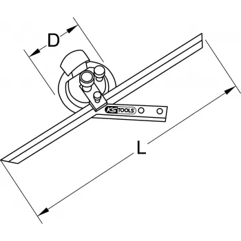 Protractor ks tools Model 300.0207, universal protractor 300 mm