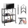 Garden tool storage rack Top e shop Rack FS004 — freestanding galvanized steel, 720×340×1270 mm, 50 kg capacity