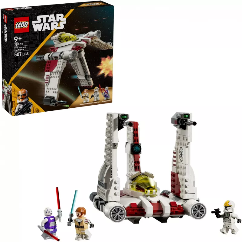 LEGO Star Wars V-19 Torrent Fighter 75432 building set — 567 pcs, 3 minifigures, display and play model