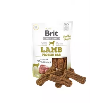 Dog snacks Brit Jerky Snack Lamb 80 g — sugar free, adult dogs, sachet