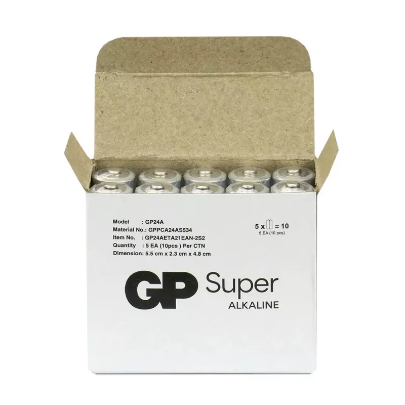 Alkaline AAA batteries GP Battery SUPER 1.5V — pack of 10