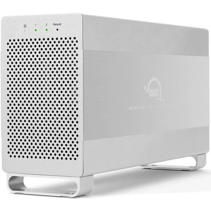 HDD enclosure OWC Mercury Elite Pro Dual White for 2× 3.5 inch SATA drives, RAID 0/1/SPAN, USB Type‑B