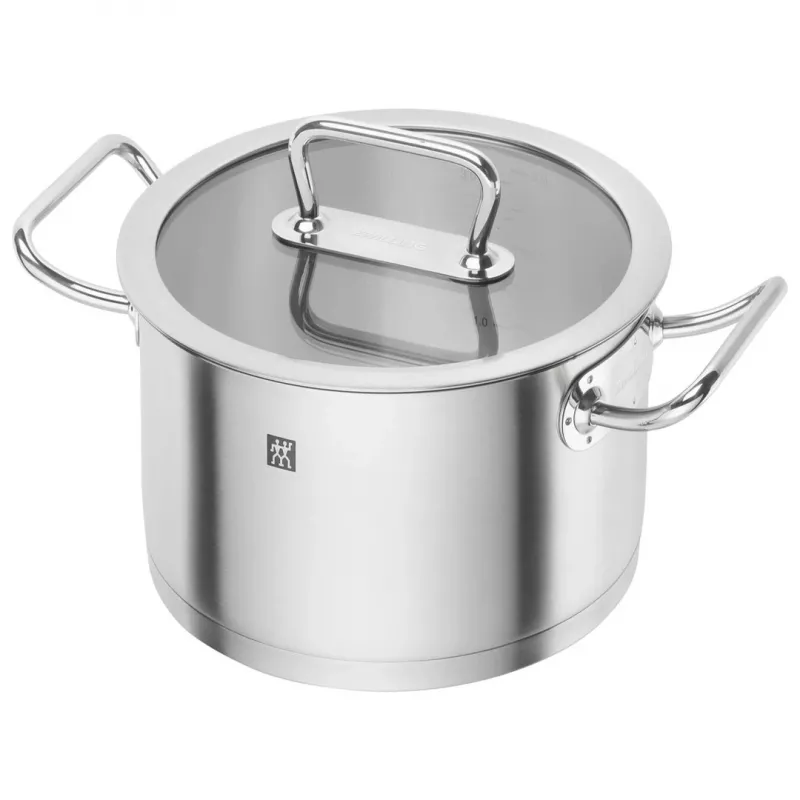 Cookware set ZWILLING 65120-005-0 — 5-piece stainless steel saucepans, lids, oven- and dishwasher-safe, non-stick coating, max 200°C