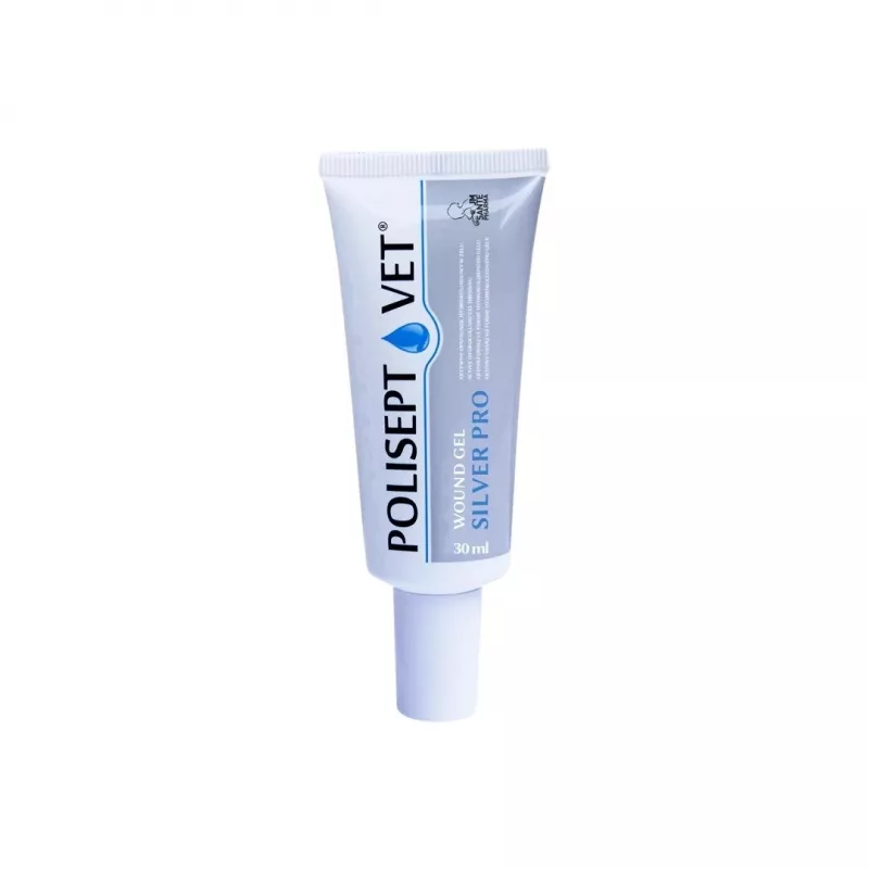 Wound gel JM Sante Polisept Vet Silver Pro 30 ml — topical wound care for dogs and cats, 30 ml tube