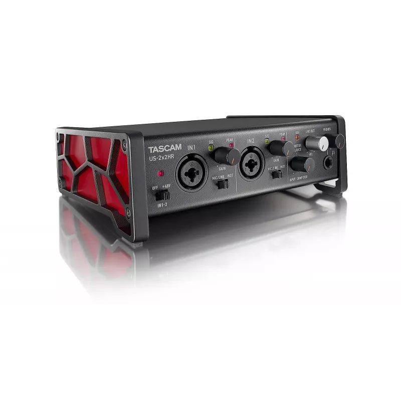 Audio interface Tascam US-2X2HR, 2 x XLR/combo inputs, 192 kHz, USB 2.0, MIDI In/Out, desktop, black