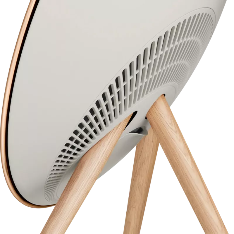Beosound A9 5th Gen Speaker Gold Tone (Back Sand/Cover Golden/Legs White Oak)