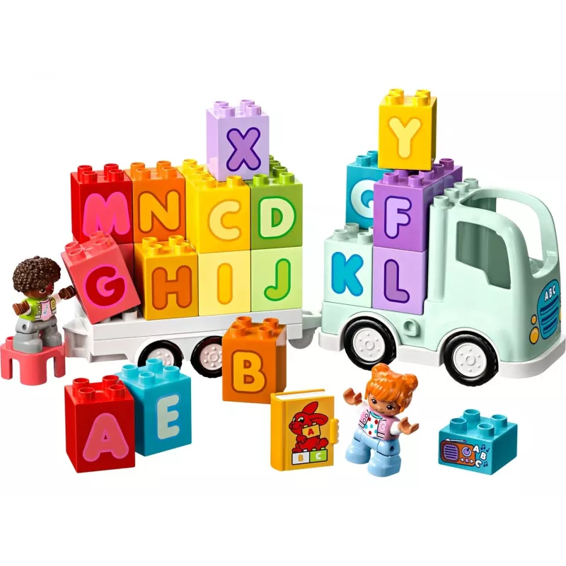 Construction toy LEGO DUPLO 10421 ABC Truck, 36 pieces, 2 minifigures, for ages 2+, dimensions 110×140×70 mm