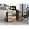 Computer desk top e shop KUBA ANTR/ART, straight, rectangular particleboard, 1300×510×760 mm, oak colour