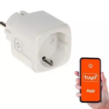 Smart plug GENWAY ATLO-P1-TUYA — Wi‑Fi smart socket, remote control via Tuya, single outlet