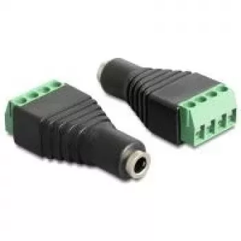 Cable Gender Changer DeLOCK 65457 3.5mm 4pin Black Green