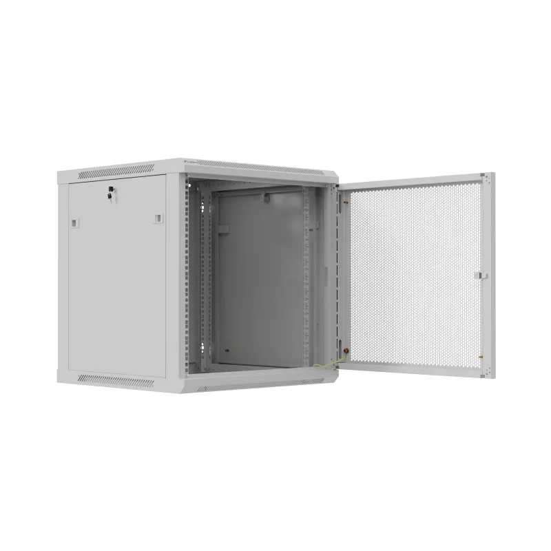 Lanberg WF01-6612-23S Wall-Mounted Rack Cabinet 19 inch 12U 600x600 Grey with Perforated Door