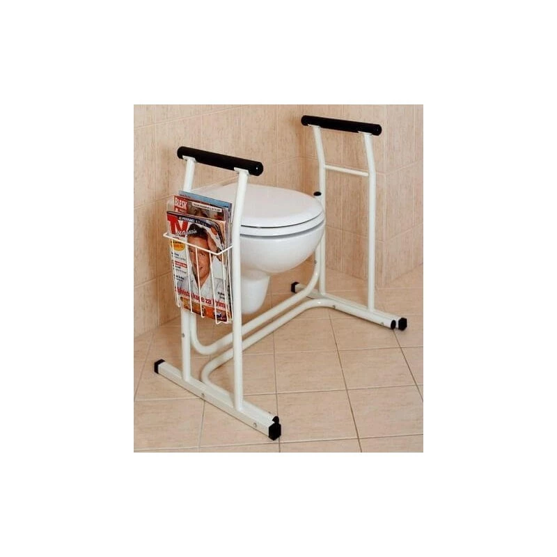 Toilet Seat SUNDO 15800 with Newspaper Holder, Steel Frame, Non-slip, 114 kg Max, 485×665×755 mm